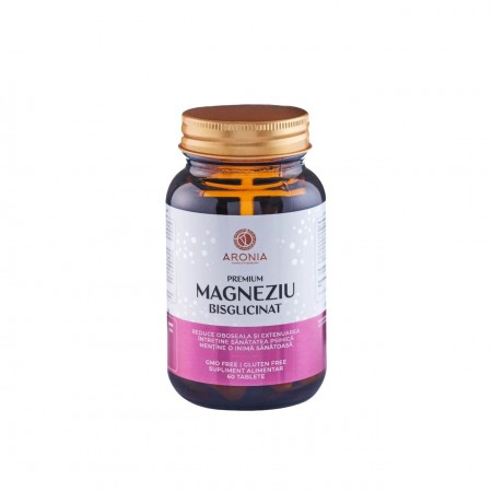 Supliment alimentar - Magneziu - Bisglicinat - 60 tablete - Aronia Charlottenburg Supliment alimentar - Magneziu - Bisglicinat - 60 tablete - Aronia Charlottenburg