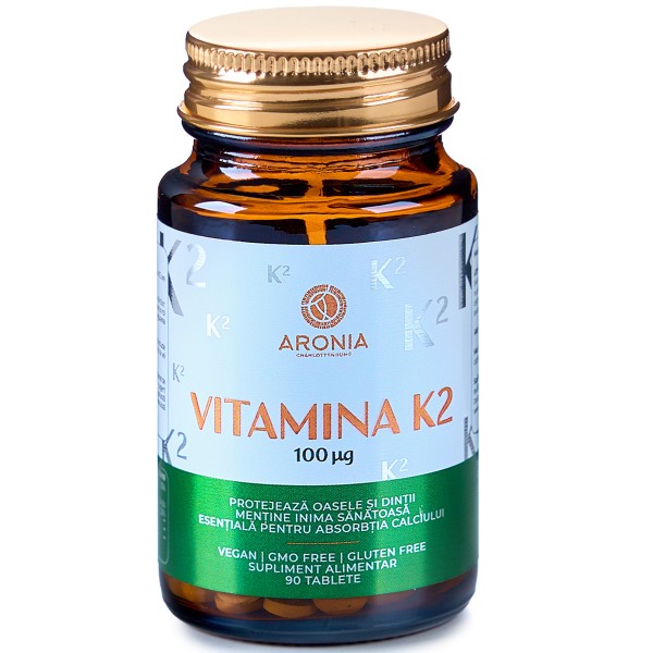 Supliment alimentar - Vitamina K2 100μg MK7 - 90 tablete - Aronia Charlottenburg