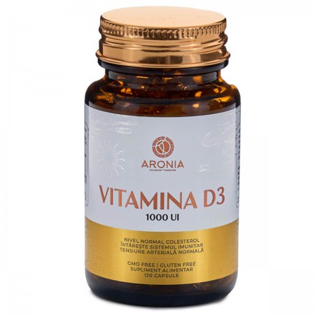 Supliment alimentar - Vitamina D3 - 1000UI - 120 tablete - Aronia Charlottenburg Supliment alimentar - Vitamina D3 - 1000UI - 120 tablete - Aronia Charlottenburg