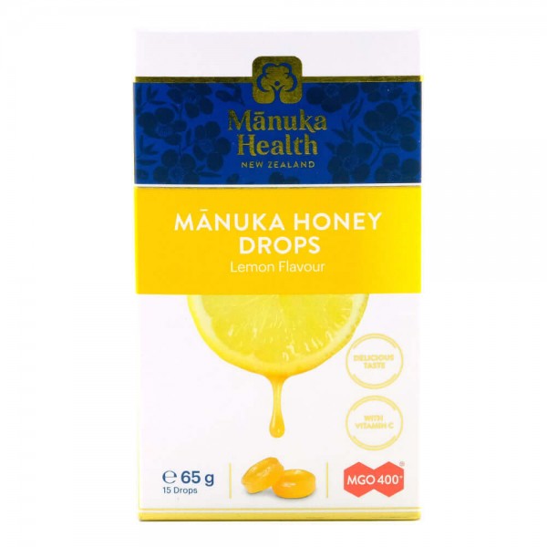 Bomboane naturale cu miere de Manuka MGO 400+ si lamaie - 65gr - Noua Zeelanda - Manuka Health