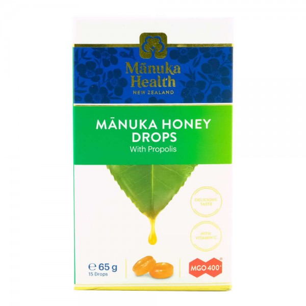 Bomboane naturale cu miere de Manuka MGO 400+ si propolis - 65gr -Noua Zeelanda - Manuka Health