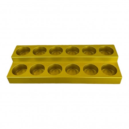 Suport pentru uleiuri esentiale din aluminiu oxidat - Auriu - dublu Suport pentru uleiuri esentiale din aluminiu oxidat - Auriu - dublu