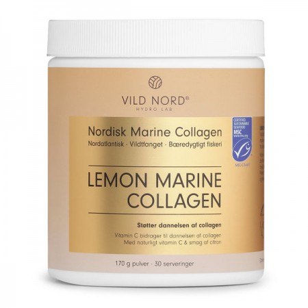 COLAGEN HIDROLIZAT DE TIP 1 cu certificare MSC - LEMON - 170gr - Vild Nord COLAGEN HIDROLIZAT DE TIP 1 cu certificare MSC - LEMON - 170gr - Vild Nord