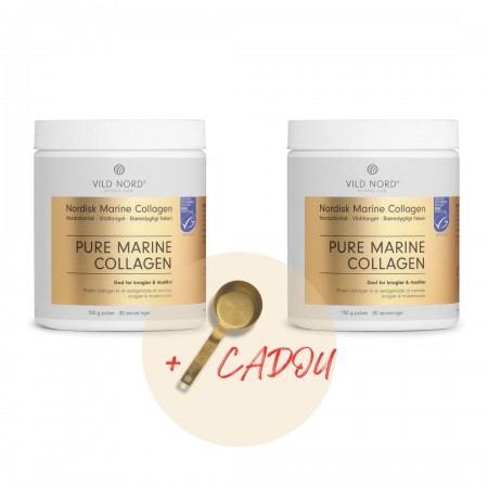 Set 2 bucati - COLAGEN MARIN HIDROLIZAT PURE pentru ARTICULATII, OASE si MUSCHI - CERTIFICARE MSC - 150 gr - Vild Nord