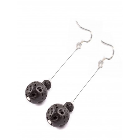 Cercei din argint cu piatra de lava Laura Cercei din argint cu piatra de lava Laura