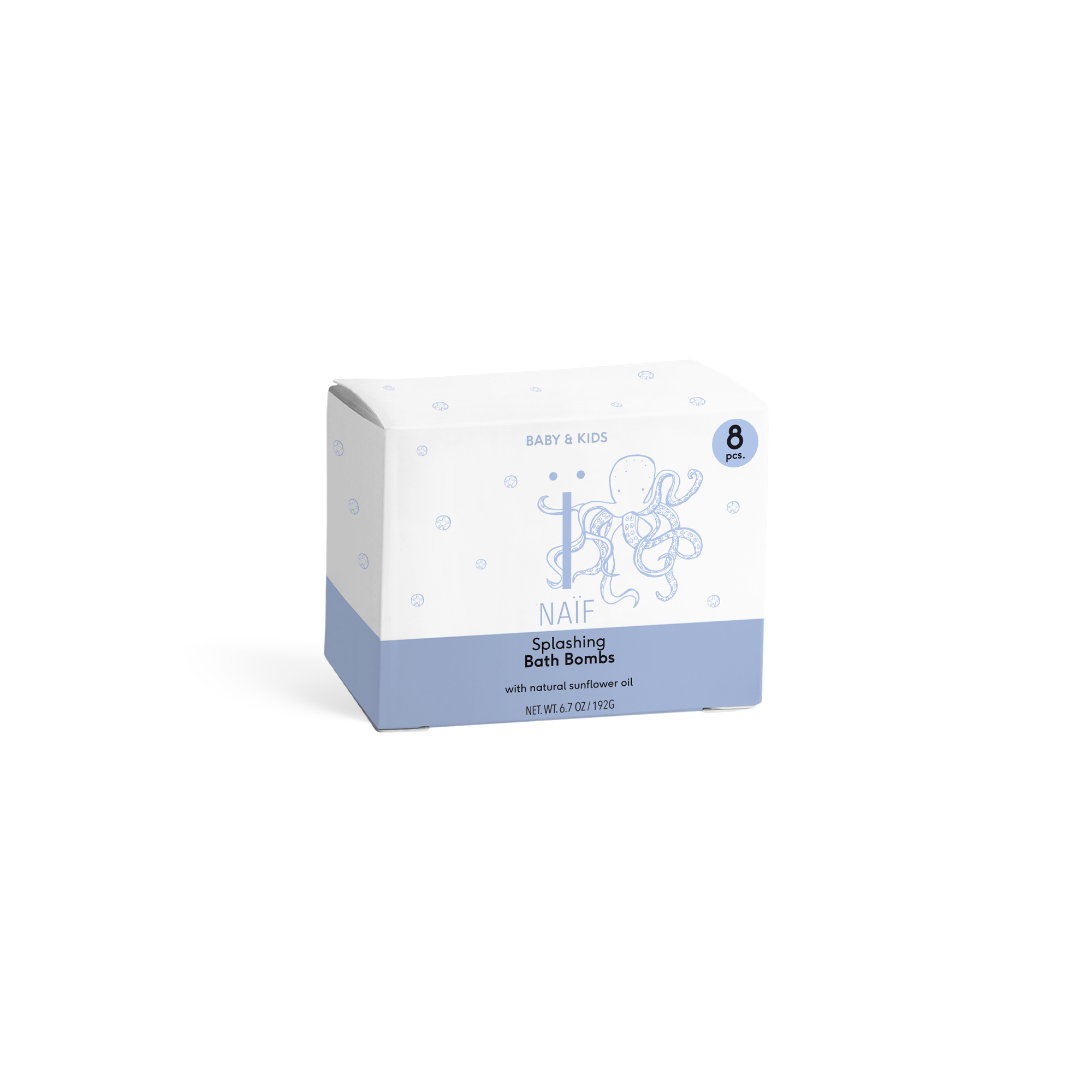 Tablete efervescente pentru apa de baie - 8 tablete efervescente - Naïf